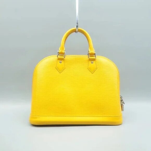 100% Authentic Louis Vuitton Alma Yellow EPI Leather Tote - Picture 2 of 12